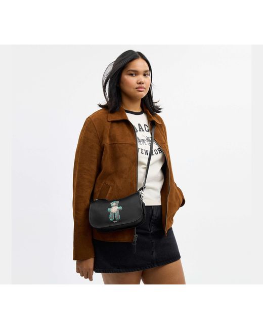 COACH Black Waverly Bag With Teddy Graphic