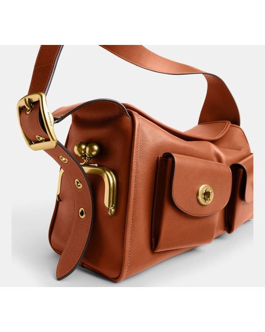 COACH Black Turnlock Haversack Bag