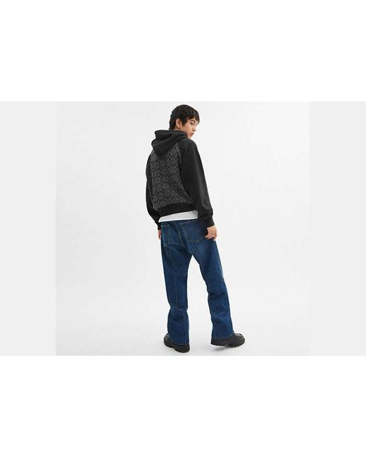COACH Black Signature Hoodie for men