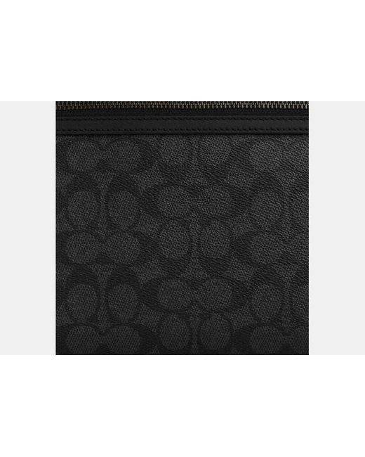 COACH Black Carry All Pouch for men