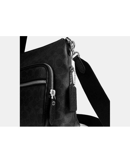 COACH Black Domino File Bag for men