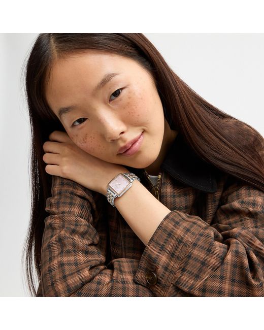 COACH Pink Cass Watch, 28 Mm