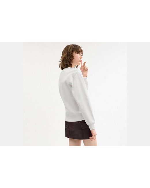 Suéter De Cuello Rojoondo En, Talla Grande COACH de color White
