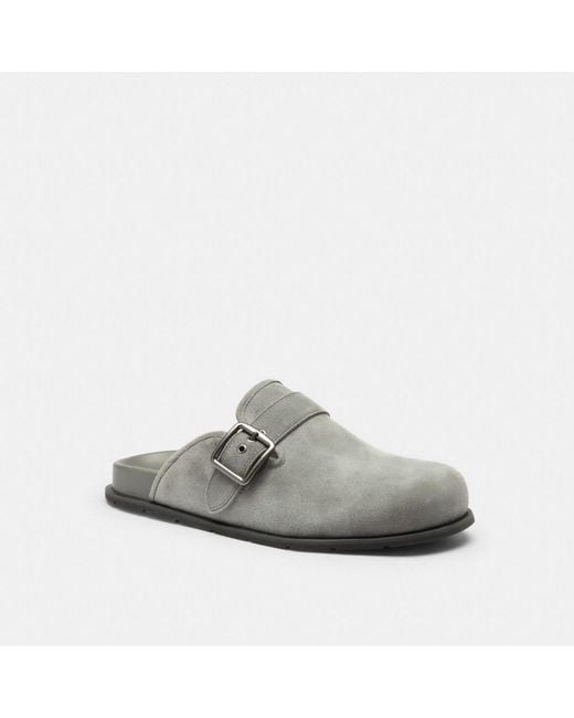 COACH Gray Buckle Clog for men
