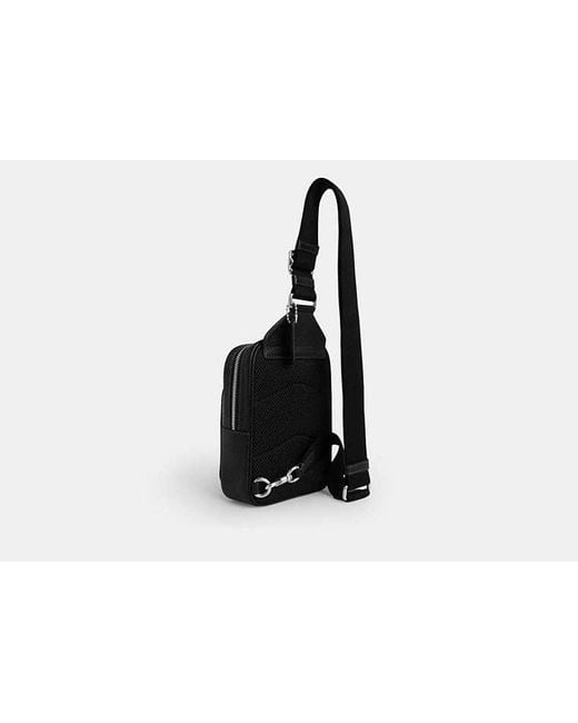 COACH Black Racer Sling Pack for men