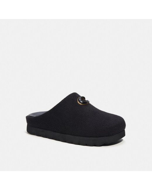 COACH Black Hadley Slipper