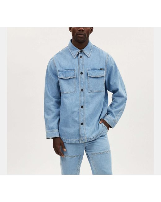 Giacca-camicia di COACH in Blue da Uomo