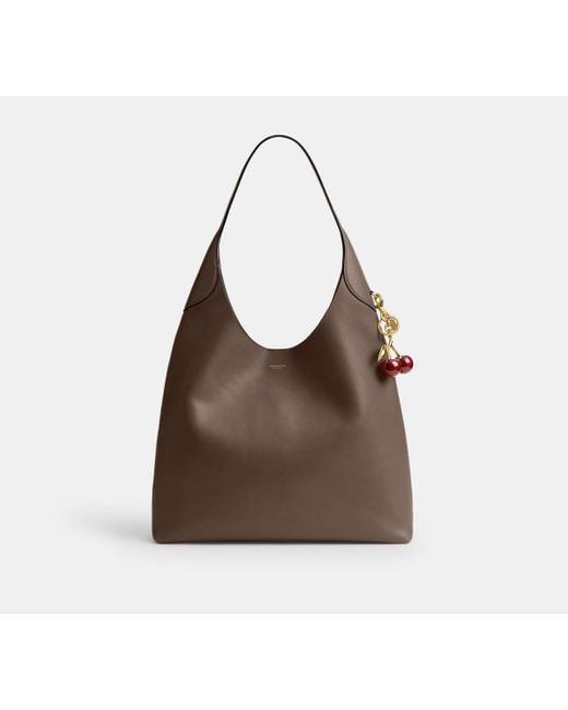 COACH Brown Dark Stone Brooklyn Shoulder Bag 39