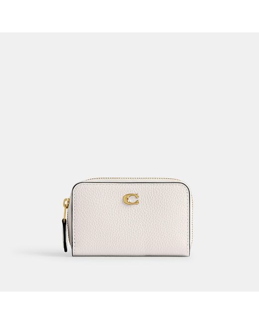 COACH Natural Essential Small Zip Around Card Case