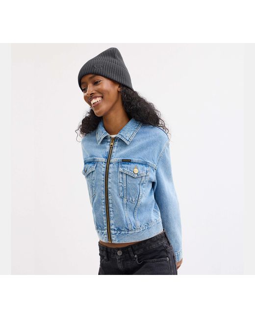 COACH Black Knit Beanie