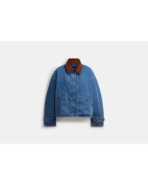COACH Blue Denim Barn Jacket