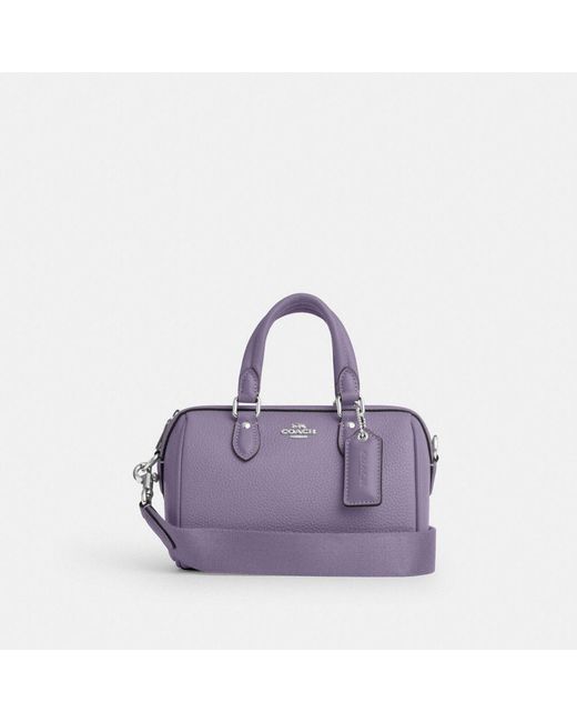 Mini sac bandoulière Rowan COACH en coloris Purple