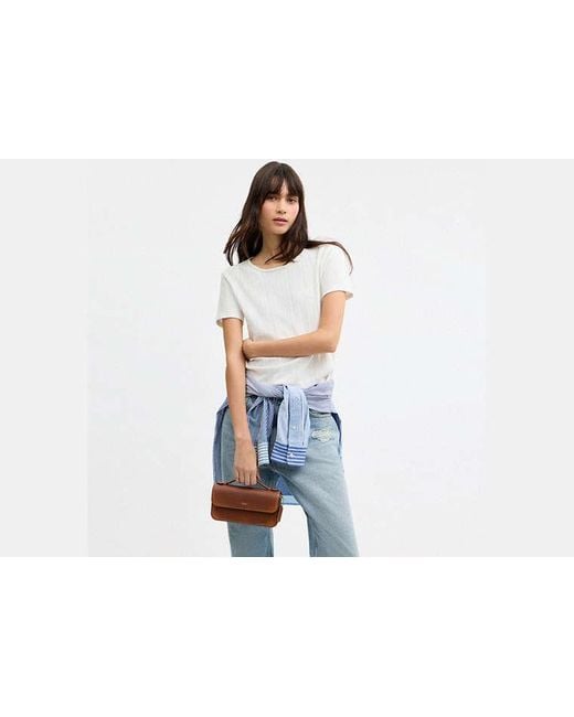 COACH Black New York Elora Top Handle Crossbody Bag