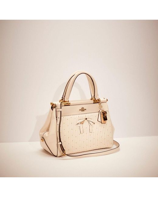 COACH Natural Upcrafted Grace Bag With Quilting And Rivets