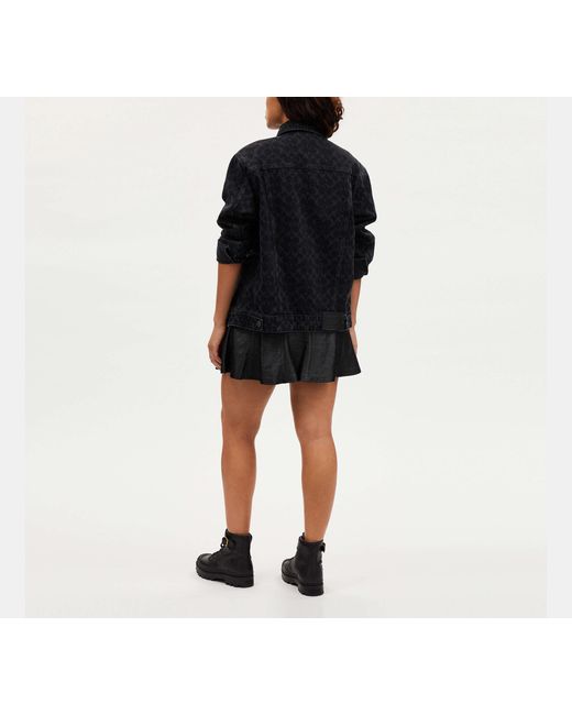 Giacca Denim Signature di COACH in Black