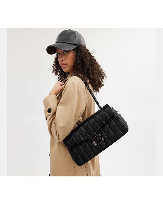 COACH Black Tabby Shoulder Bag 33 With Quilting