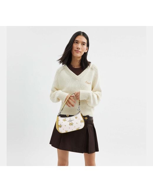 Borsa A Tracolla Teri Con Stampa Floreale di COACH in Black