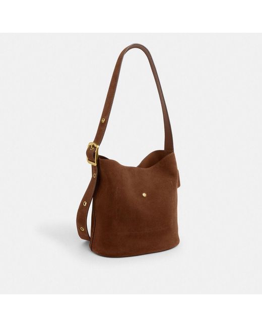 COACH Brown Bleecker Bucket Bag
