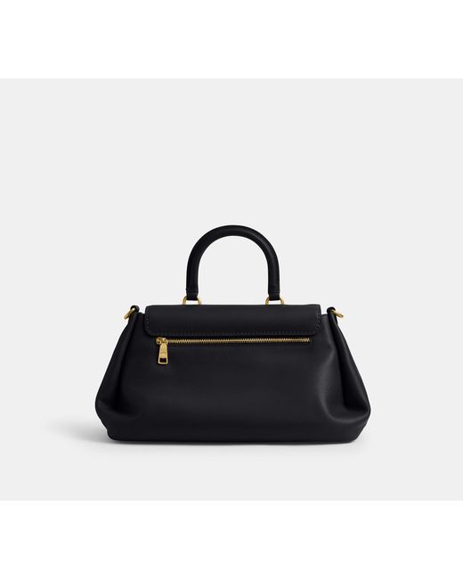 COACH Black Slouchy Rogue Top Handle Bag
