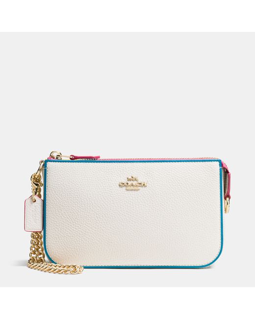 coach glovetanned britt leather wristlet