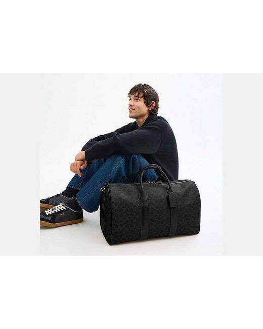 Sac Compass 50 En Toile Exclusive COACH en coloris Black