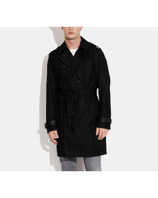 COACH Black Trench for men