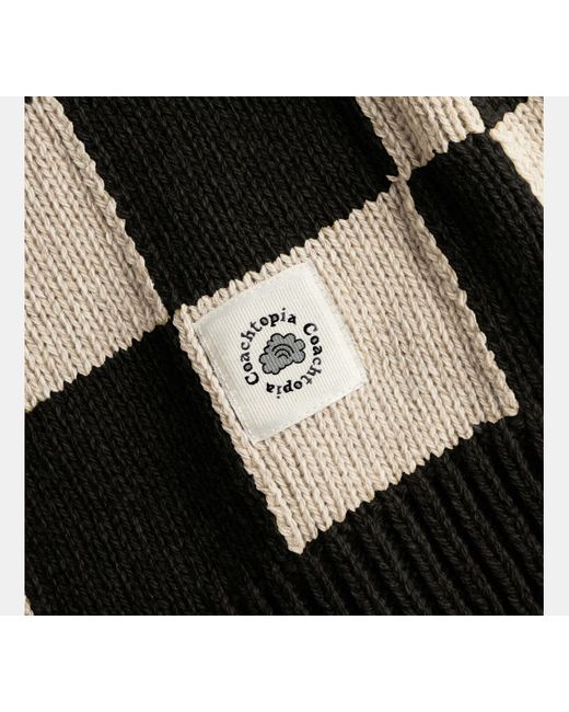 COACH Black Checkerboard Sweater Vest