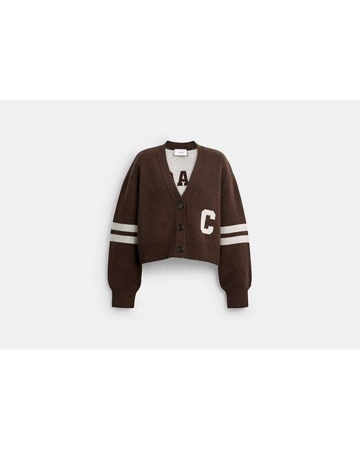 COACH Black Cropped Cardigan Mit „Horse And Carriage“ Motiv