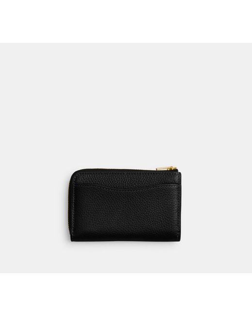 COACH Black Essential L-Zip Key Case