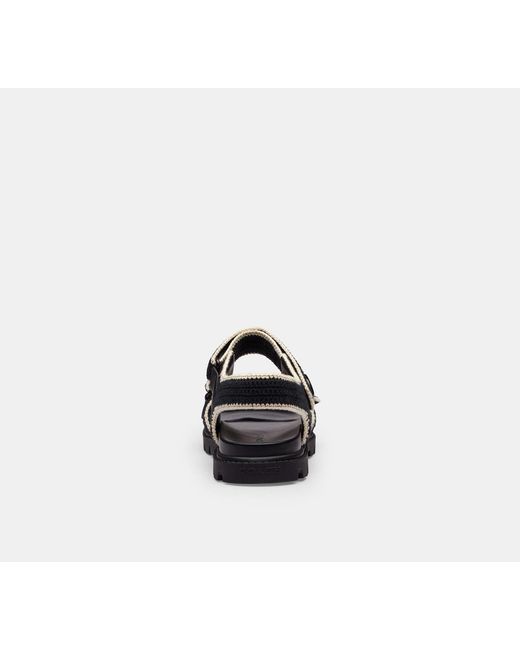 COACH Black Flat Sandals