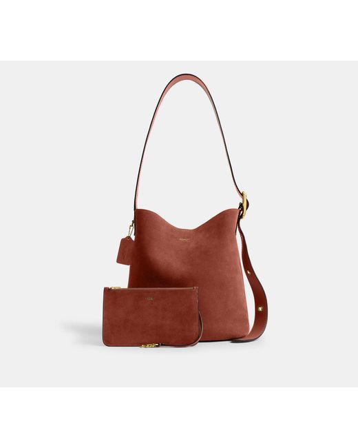 COACH Black Bleecker Bucket Bag