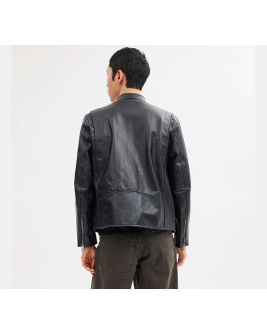 COACH Black Leather Racer for men