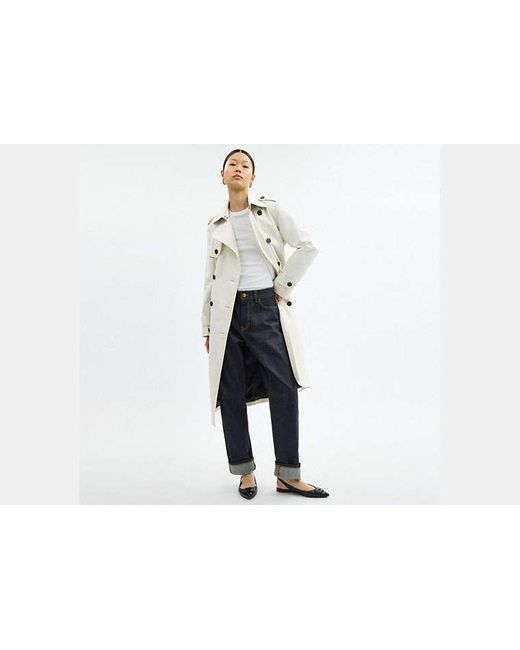COACH Black Long Trench Coat