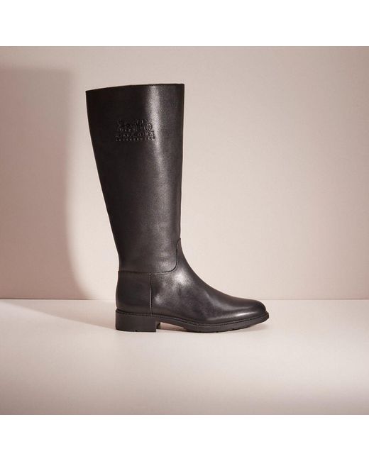 COACH Restored Raee Riding Boot With Extended Calf in Black Lyst