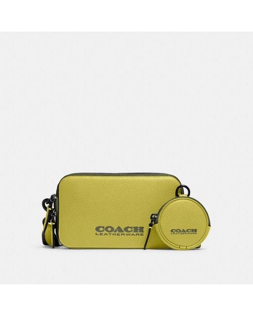 COACH Leather Charter Slim Crossbody in Green for Men | Lyst Canada