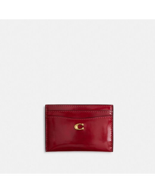 COACH Red Essential Card Case