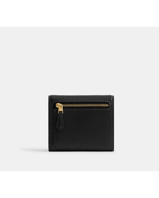 COACH Black Mila Small Flap Wallet