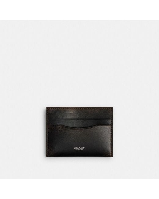 COACH Black Card Case for men