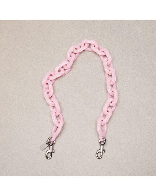 COACH Pink Short Chain Strap