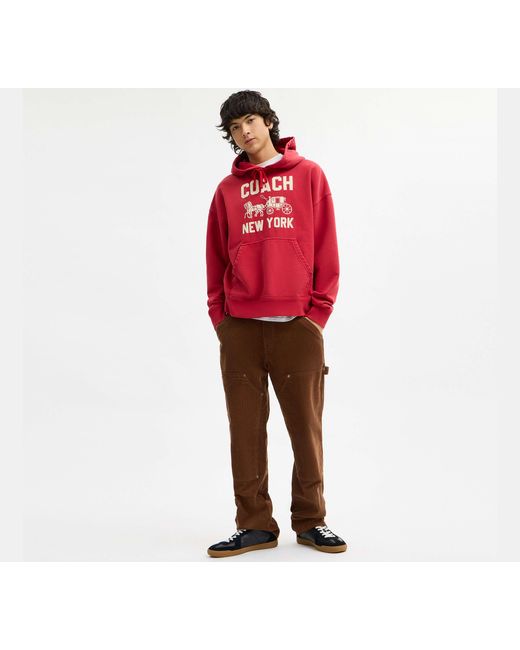 COACH Red Horse And Carriage Hoodie