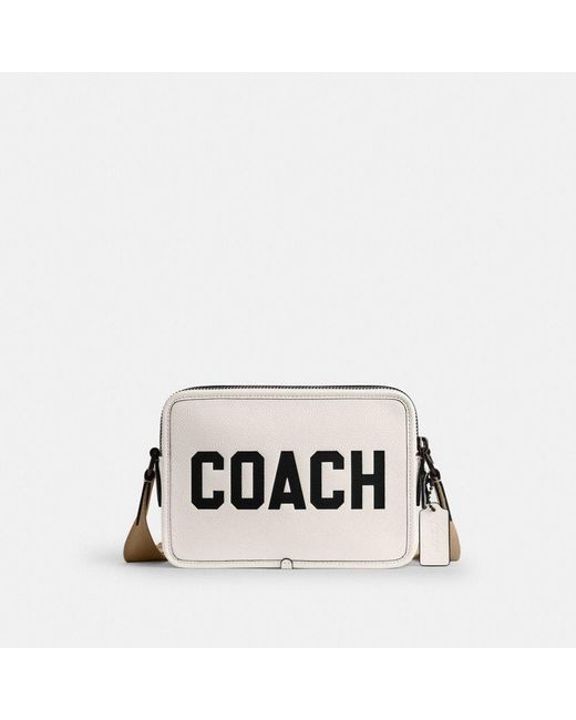 COACH White Charter Crossbody Bag 24 With Graphic for men