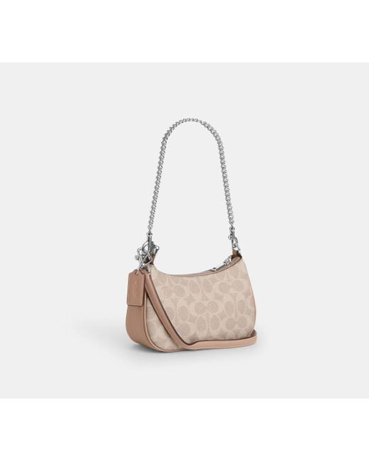 COACH Black Teri Mini-Umhängetasche Aus Signature-Canvas