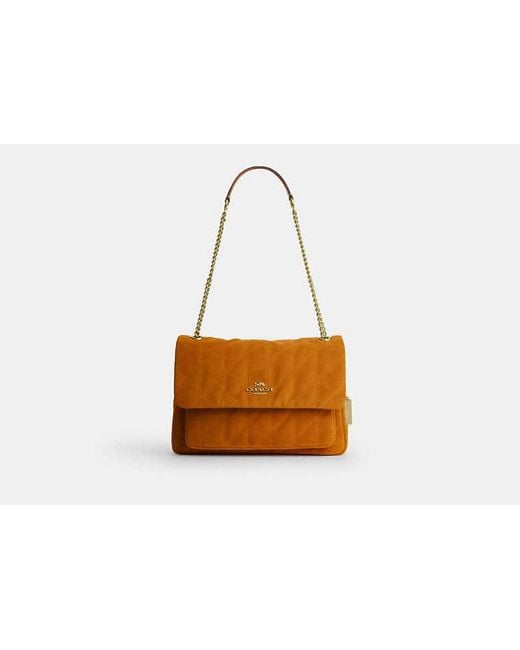 COACH Black Elodie Crossbody Bag With Quilting