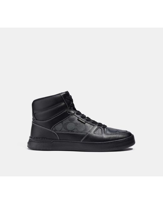 COACH Clip Court High Top Sneaker in Black for Men Lyst UK