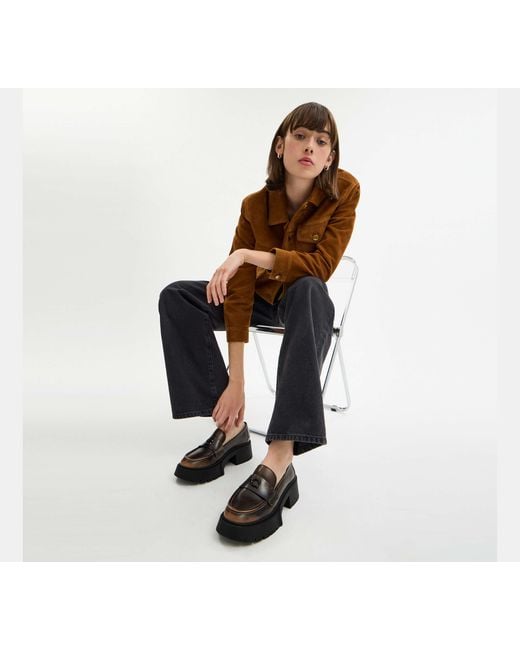 COACH Black Loafers