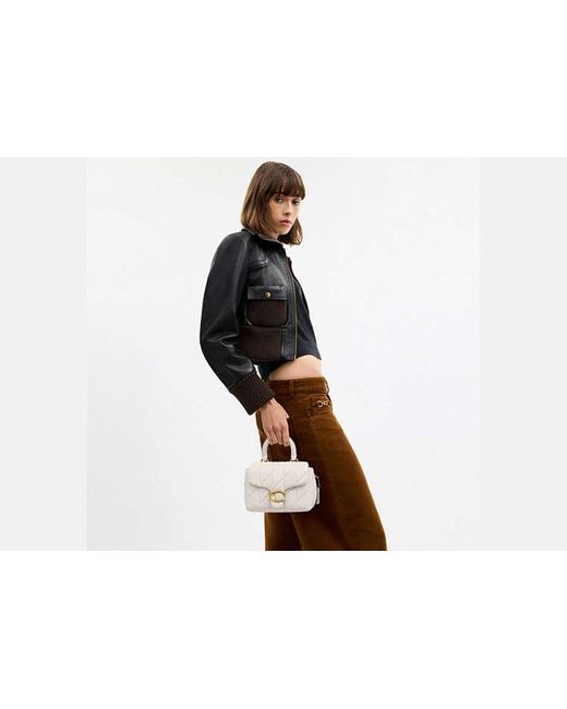 COACH Black Tabby Top Handle Bag With Quilting