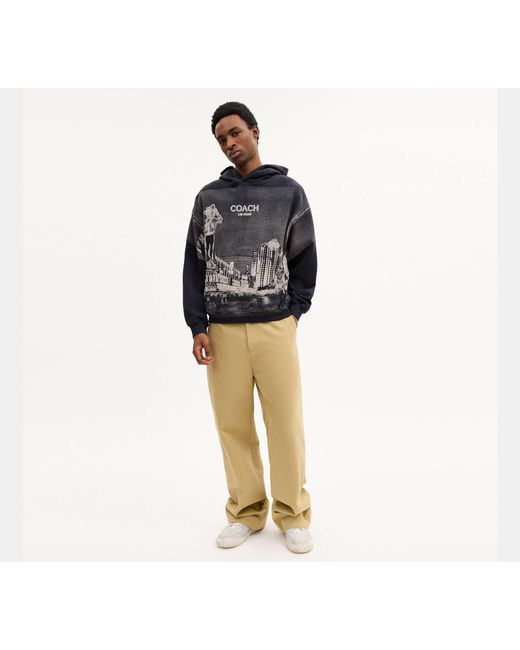 COACH Black Las Vegas Postcard Relaxed Hoodie