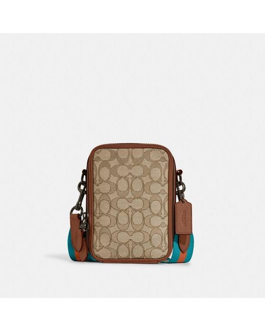 COACH Stanton Crossbody In Signature Jacquard in Brown for Men Lyst UK