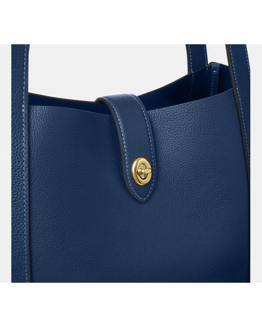 Borsa Larga Hadley Con Chiusura Girevole di COACH in Black