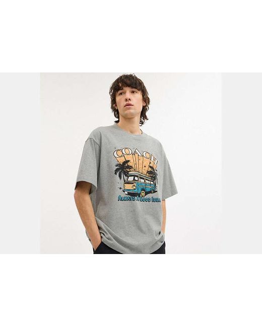 COACH Black Van Relaxed T-Shirt for men